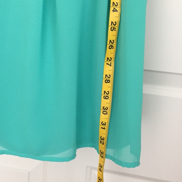 HP 🌺 Crystal Doll Dress 7 (Junior) Green Sleeveless Homecoming Prom Party Sheer - Picture 6 of 10